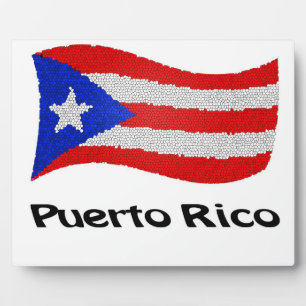 Puerto Rico Flag Fotoplatte