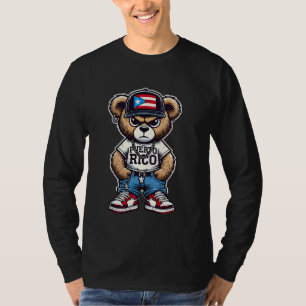 Puerto Rico Flag Funny Niedlich Teddy Bear Boricua T-Shirt