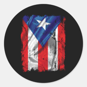 Puerto Rico Flag für Familie Runder Aufkleber