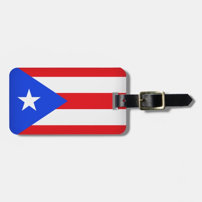Puerto Rico Flag Gepäckanhänger (Vorderseite horizontal)