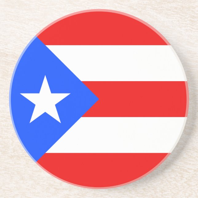 Puerto Rico Flag Getränkeuntersetzer (Vorne)