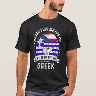Puerto Rico Flag Griechenland Spaß Pride T-Shirt