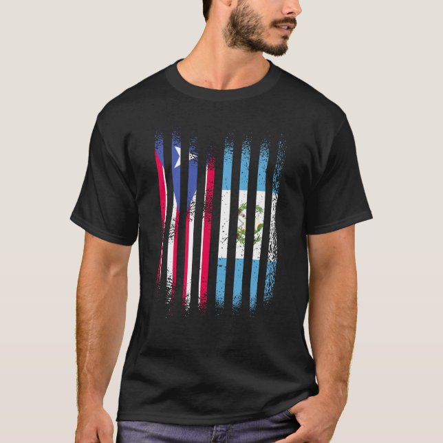 Puerto Rico Flag Guatemala Grown Country Flags Str T-Shirt (Vorderseite)