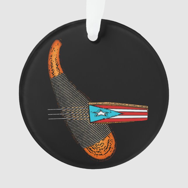 Puerto Rico Flag Guiro Ornament (Vorderseite)