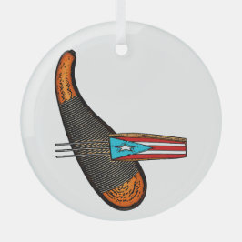 Puerto Rico Flag Guiro Ornament Aus Glas