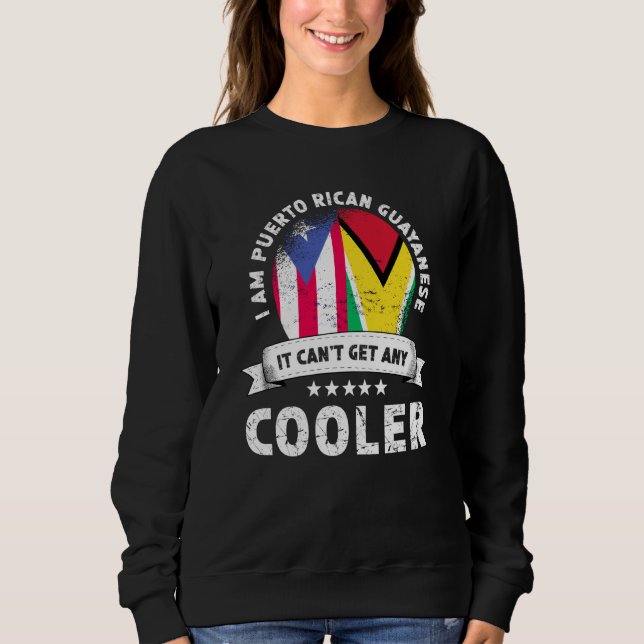 Puerto Rico Flag Guyana Grown Patriot Country Prid Sweatshirt (Vorderseite)
