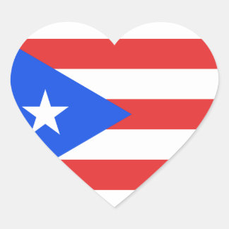 Puerto Rico Flag Herz-Aufkleber