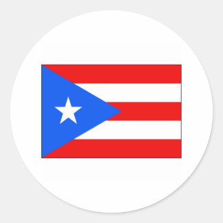 Puerto Rico FLAG International Runder Aufkleber