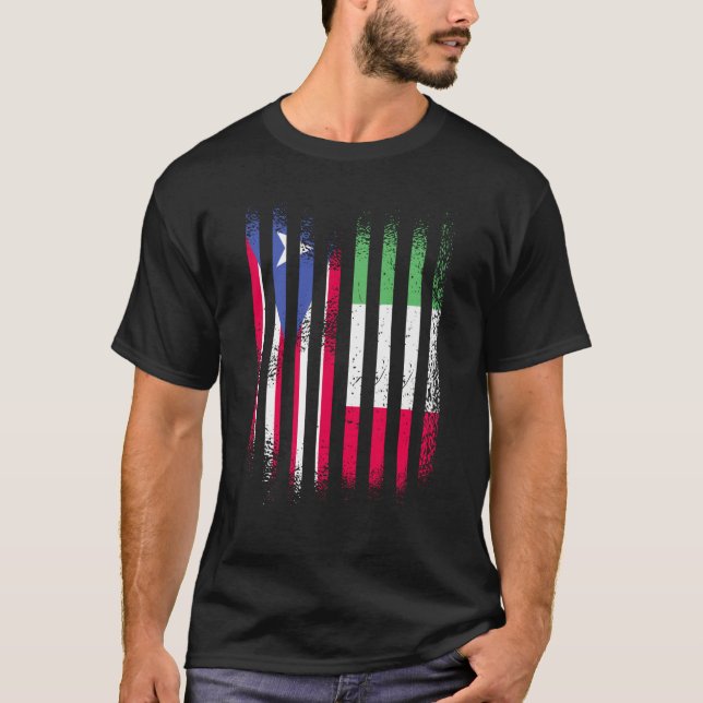 Puerto Rico Flag Italy Grown Country Flags Stripes T-Shirt (Vorderseite)