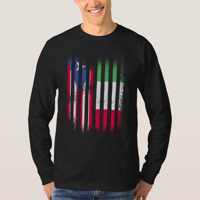 Puerto Rico Flag Italy Grown Country Flags Stripes T-Shirt (Vorderseite)