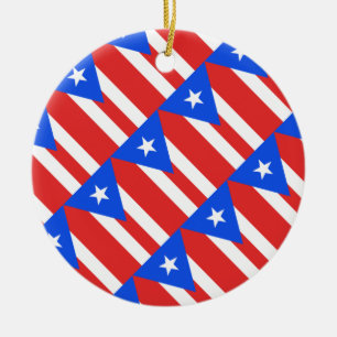 Puerto Rico Flag Keramik Ornament