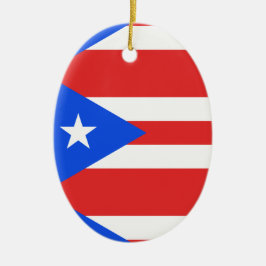 Puerto Rico Flag Keramik Ornament