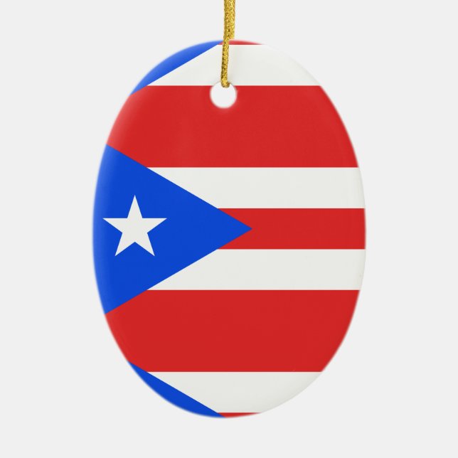 Puerto Rico Flag Keramik Ornament (Vorne)