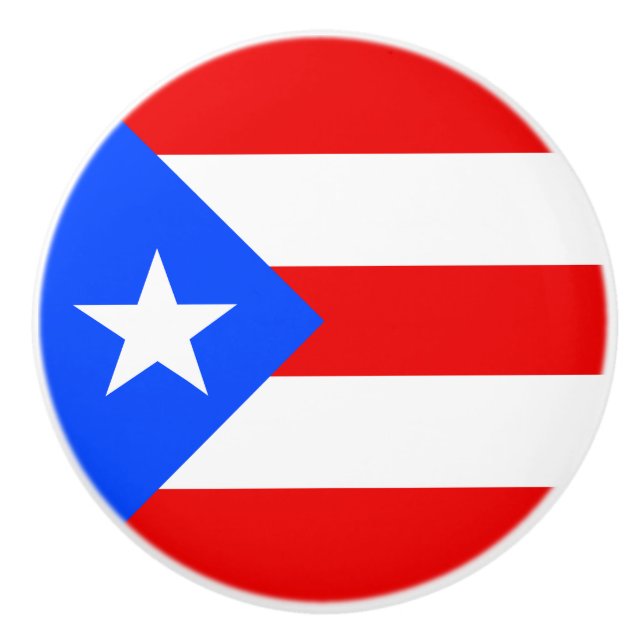 Puerto Rico Flag Keramikknauf (Vorderseite)