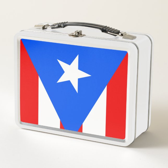 Puerto Rico Flag Metall Brotdose (Vorderseite)