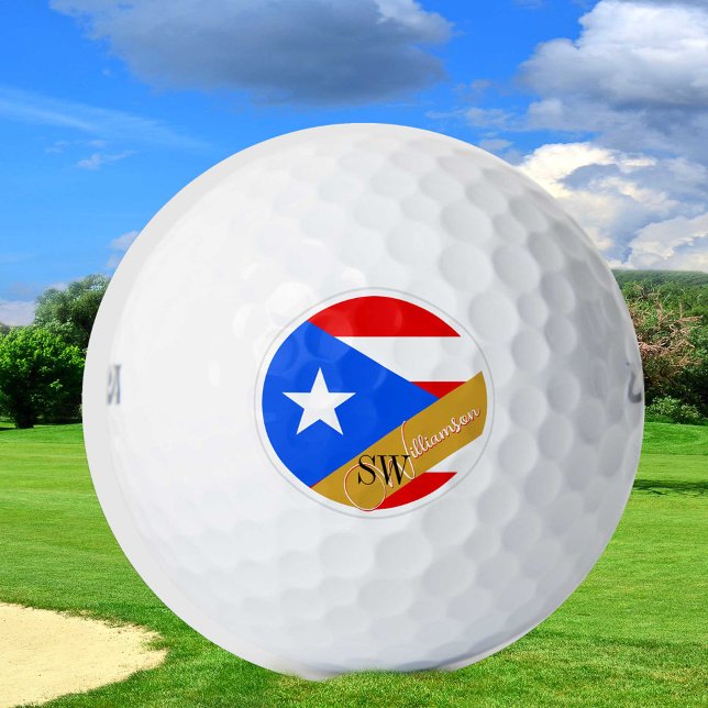 Puerto Rico Flag, Mit Monogramm Willson Ultra Golfball (Von Creator hochgeladen)