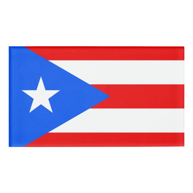 Puerto Rico Flag Namenschild (Vorderseite)