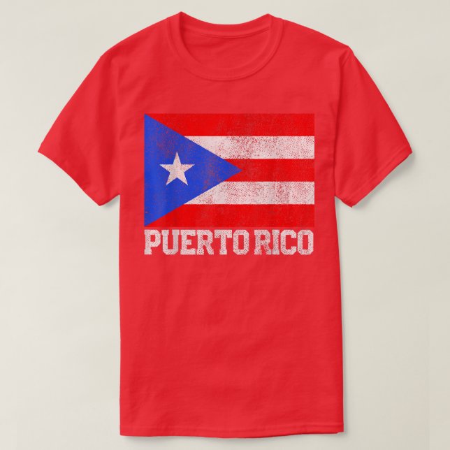 Puerto Rico Flag National Pride Roots Country Fami T-Shirt (Design vorne)