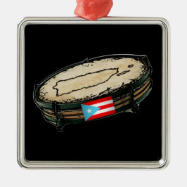 Puerto Rico Flag Pandera Ornament Aus Metall