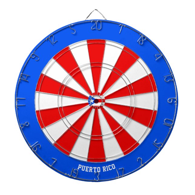 Puerto Rico Flag Patriot's Bullseye Dartscheibe (vorne)
