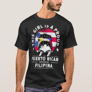 Puerto Rico Flag Philippinen Reben Frauen Girl Pri T-Shirt