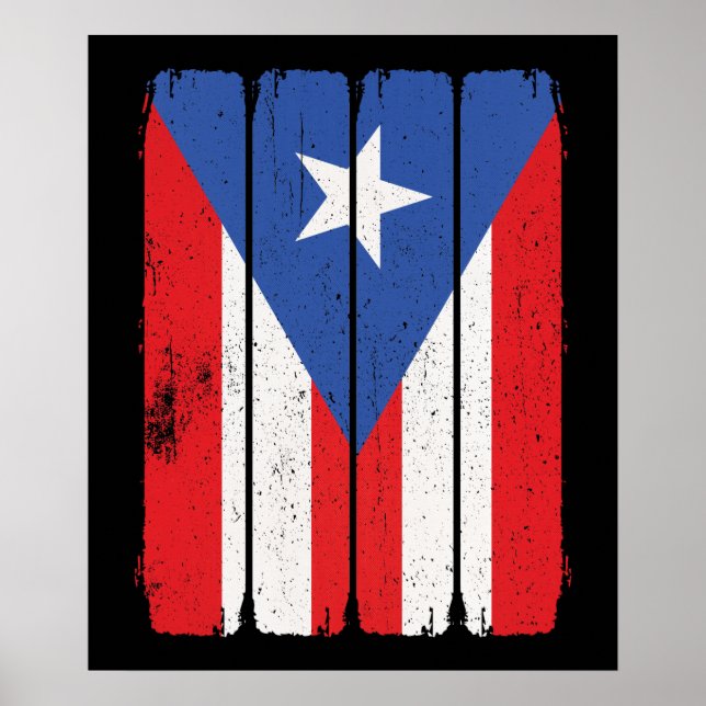 Puerto Rico Flag Poster (Vorne)
