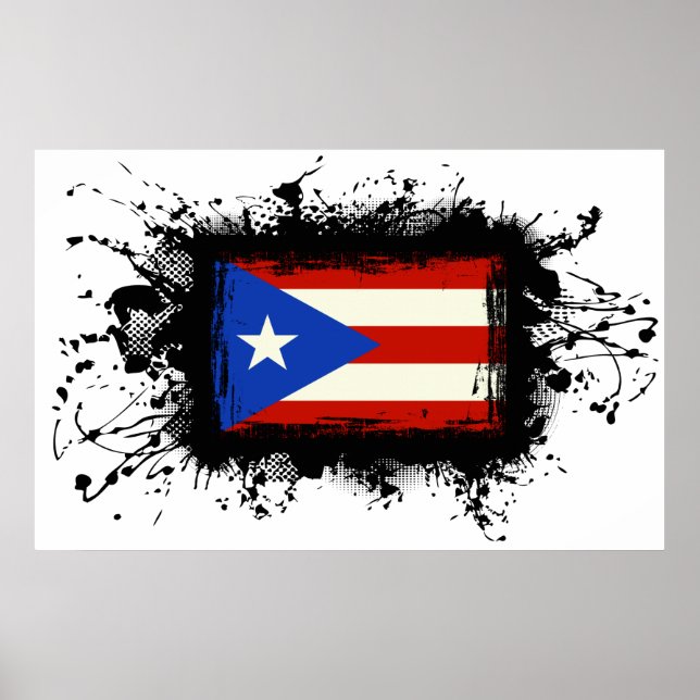 Puerto Rico Flag Poster (Vorne)
