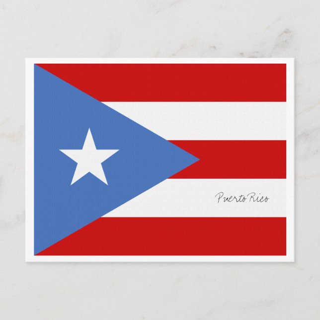 Puerto Rico Flag Postkarte (Vorderseite)