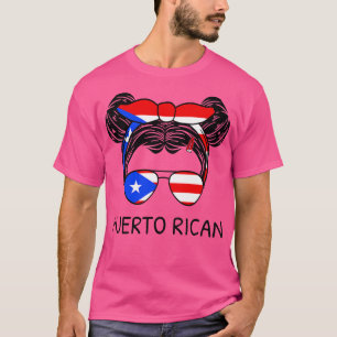 Puerto Rico Flag Puerto Rico Girl mit heißen Kanon T-Shirt