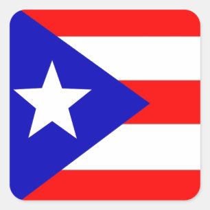 Puerto Rico Flag Quadratischer Aufkleber