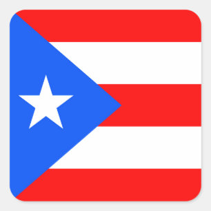 Puerto Rico Flag Quadratischer Aufkleber