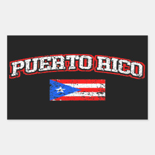 Puerto Rico Flag Rechteckiger Aufkleber