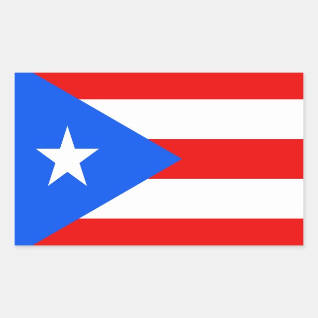 Puerto Rico Flag Rechteckiger Aufkleber (Vorderseite)