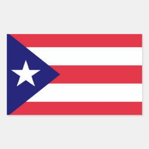Puerto Rico Flag Rechteckiger Aufkleber