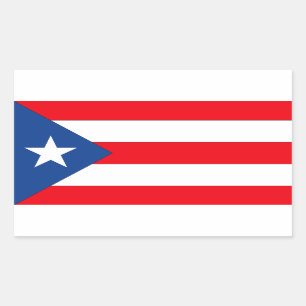 Puerto Rico Flag Rechteckiger Aufkleber
