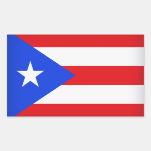 Puerto Rico Flag Rechteckiger Aufkleber