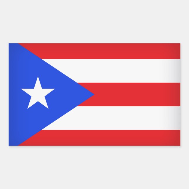 Puerto Rico Flag Rechteckiger Aufkleber (Vorderseite)