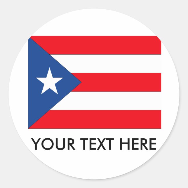 Puerto Rico Flag Runder Aufkleber (Vorderseite)