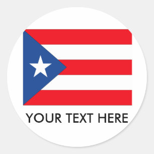 Puerto Rico Flag Runder Aufkleber