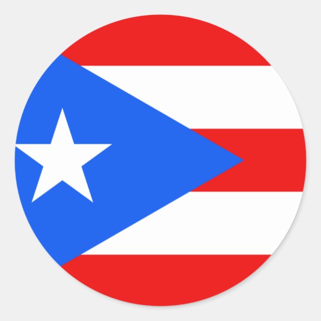 Puerto Rico Flag Runder Aufkleber (Vorderseite)