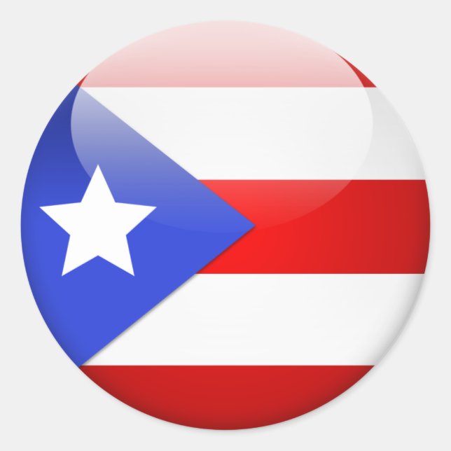 Puerto Rico Flag Runder Aufkleber (Vorderseite)