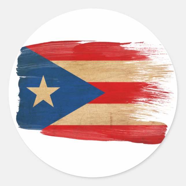 Puerto Rico Flag Runder Aufkleber (Vorderseite)