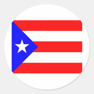 Puerto Rico Flag Runder Aufkleber