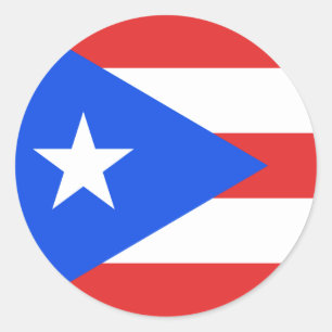 Puerto Rico Flag Runder Aufkleber