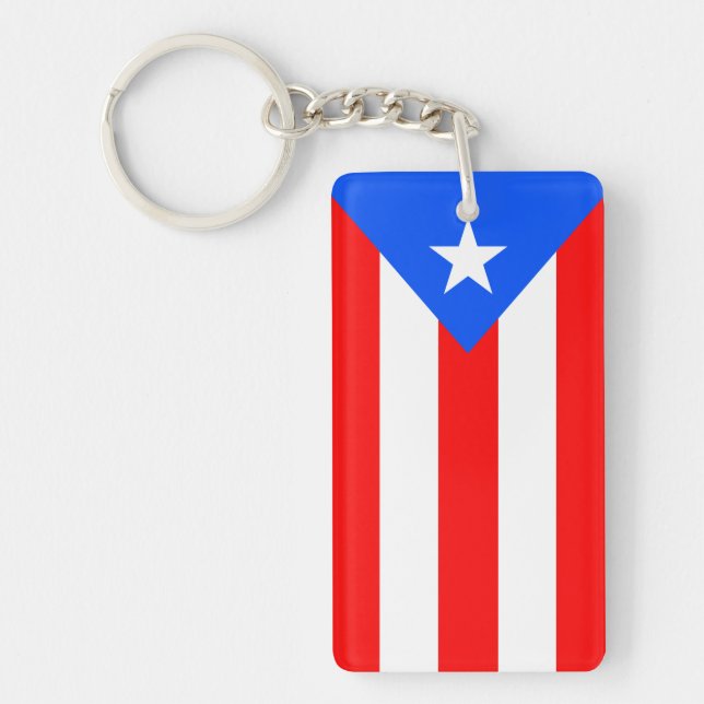 Puerto Rico Flag Schlüsselanhänger (Vorderseite)