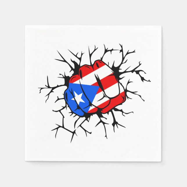 Puerto Rico Flag Serviette (Vorderseite)