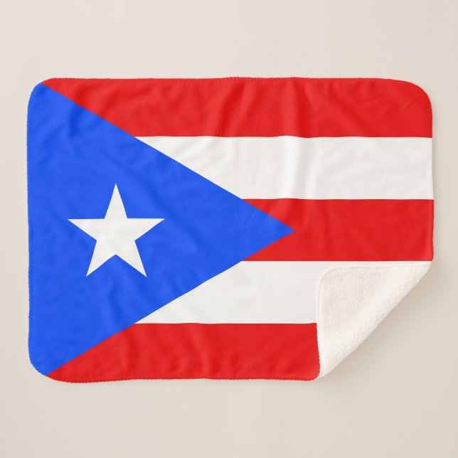 Puerto Rico Flag Sherpadecke (Vorderseite (Horizontal))