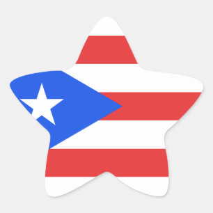 Puerto Rico Flag Stern-Aufkleber