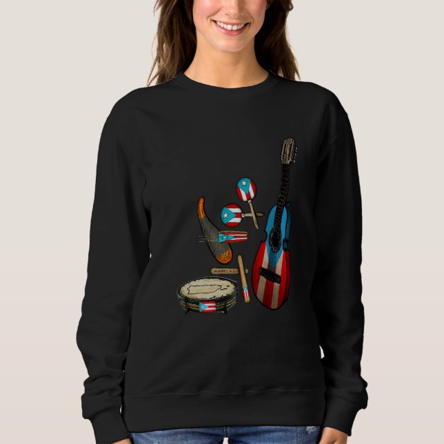 Puerto Rico Flag Traditional Boricua Parranda Inst Sweatshirt (Vorderseite)