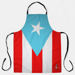 Puerto Rico Flag über Print große Schürze